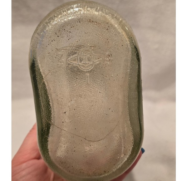 Antique Water Bottle Embossed Glass Vintage Farmhouse Decor Collectible Jug - Picture 7 of 7